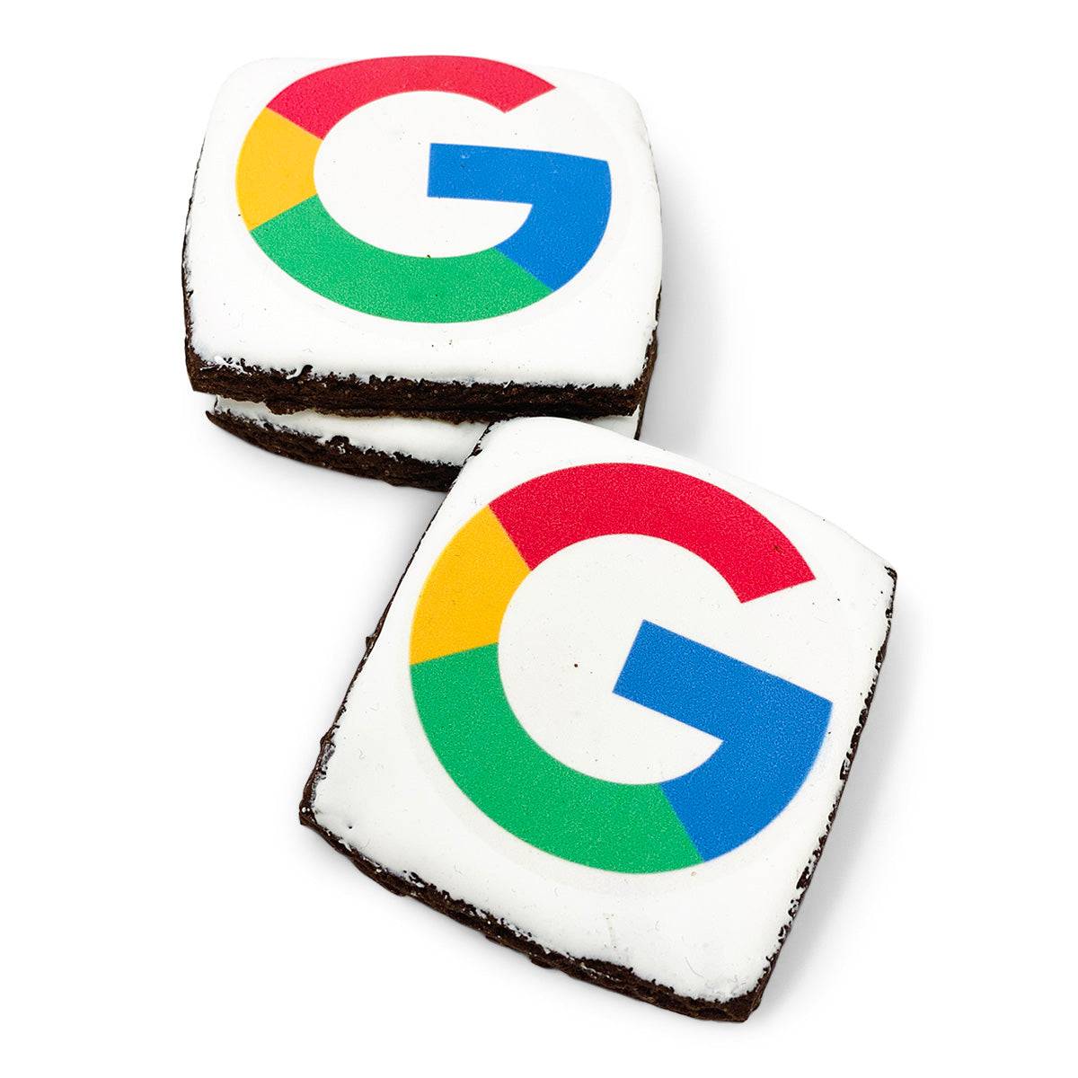 Printed Square Cocoa Sugar Cookie- Single (2 Inch)