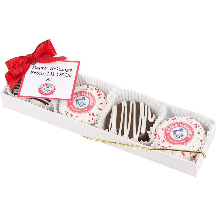 Clear View Box of 4 Oreo Cookies- 2 Logo | 2 Classic Dark
