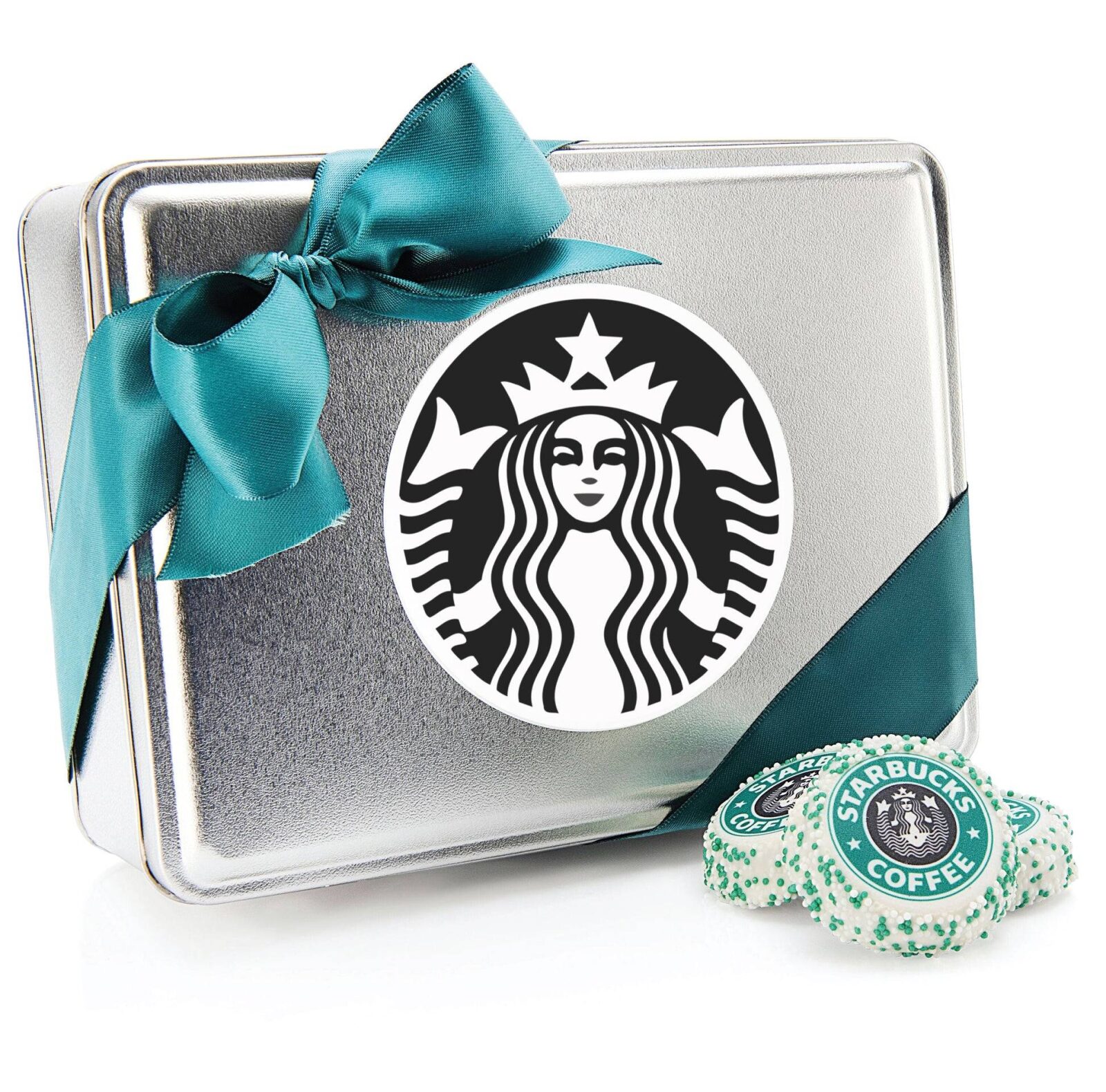 Corporate Logo Hand Dipped & Decorated Sandwich Cookie- Tin of 24