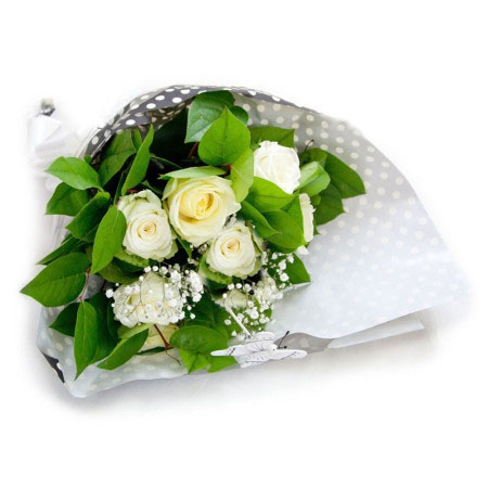 Bouquet of roses - White charm