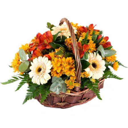 Basket with flowers - Early morning