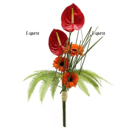 Bouquet - Gerberas And Anthurium