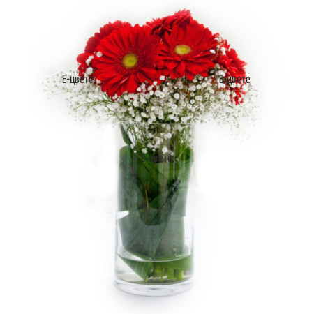 Bouquet Of Gerberas - Scarlet Dawn