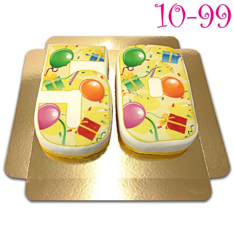 Double Digit Cake In Birthday Theme