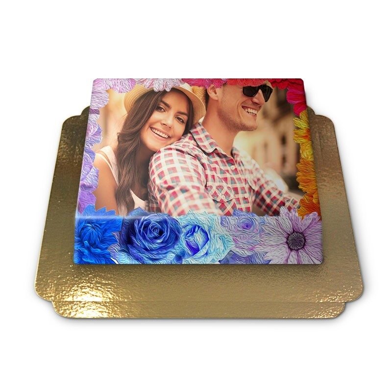 Flowers, Photo Cake (Medium)