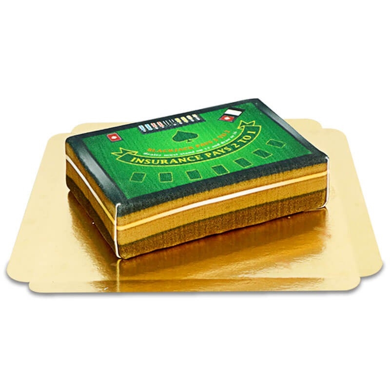 Casino Black Jack Cake (Small ((20×14 cm) 6-8 pieces))