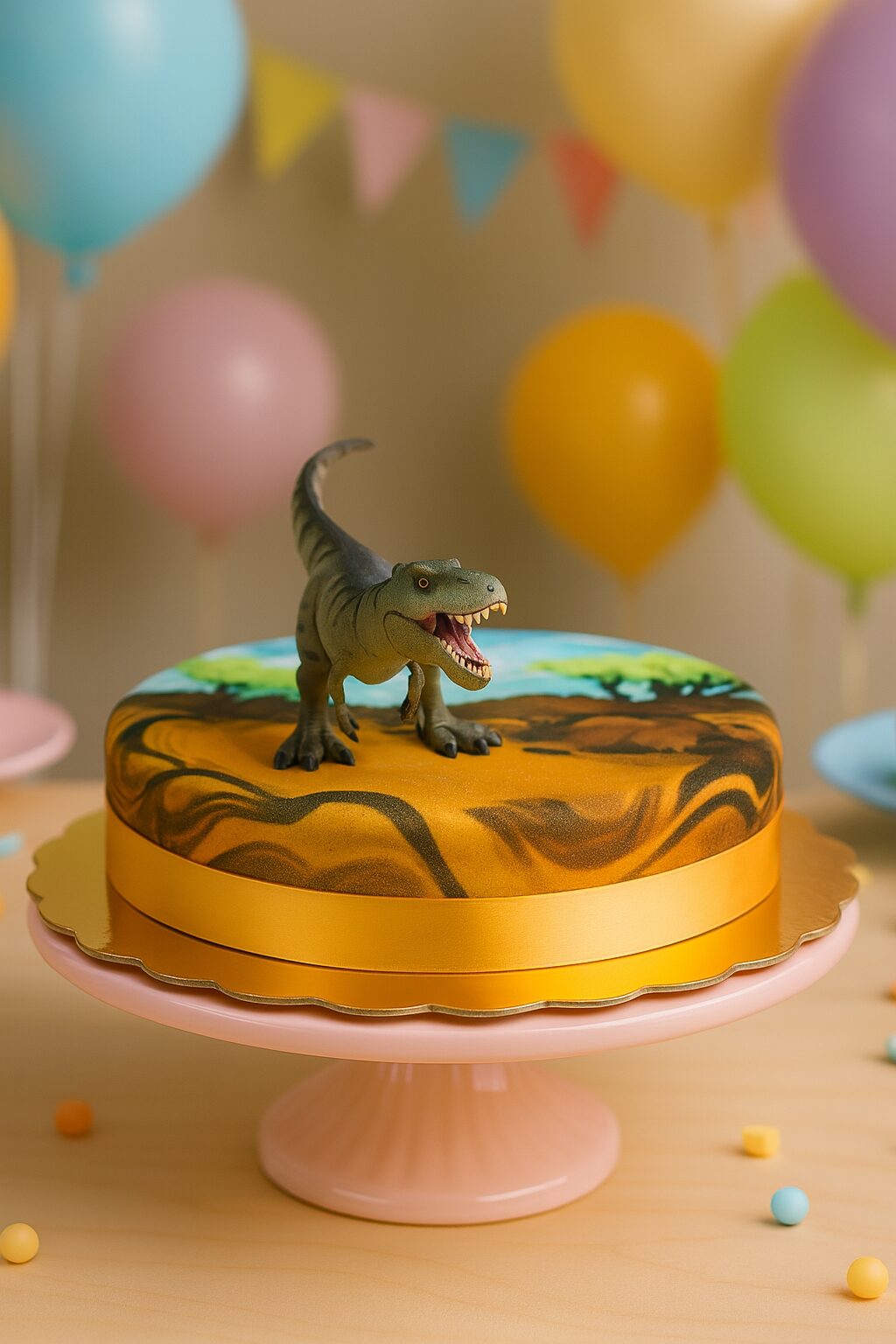 Dinosaur cake (Small (18cm (6 Pieces)))