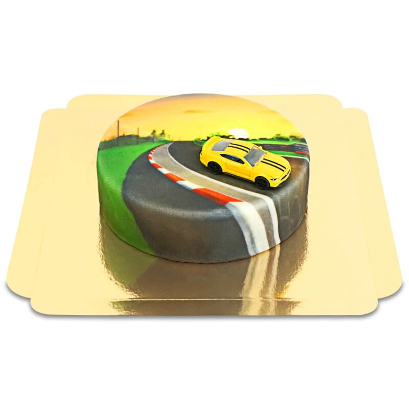 Toy car on cake – FORD (Small (18 cm (6-8 pieces)))