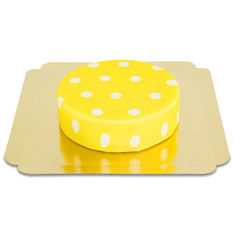 Yellow with white dots (Small (18 cm(6-8 pieces)))