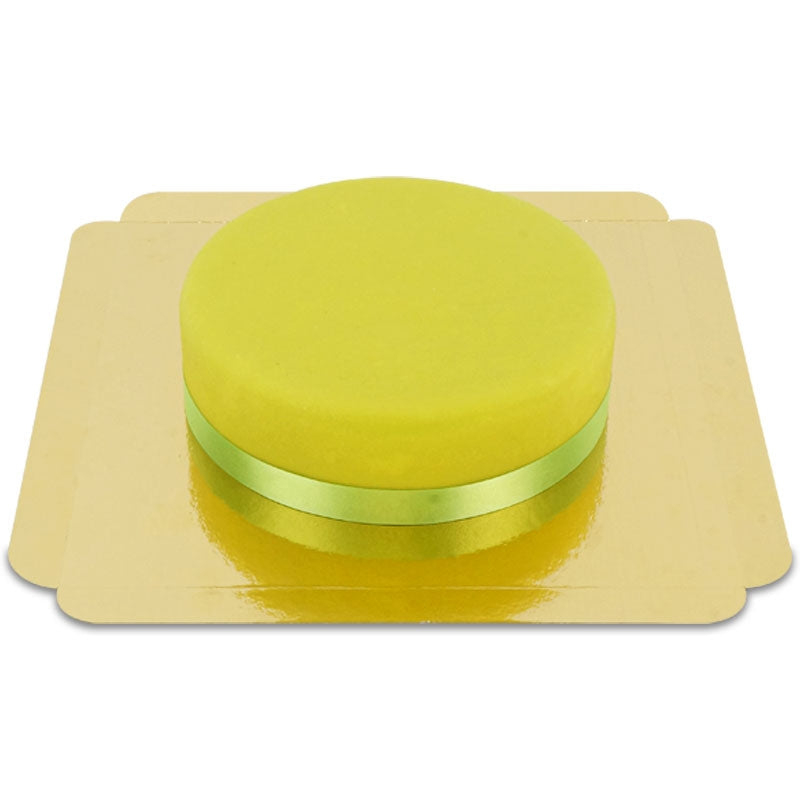 Green cake with silk ribbon (Small ((18 cm) 6-8 pieces))
