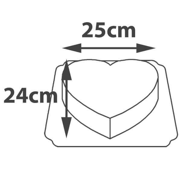 Heart-shaped Mother's Day cake (Medium (25X24 cm (10 pieces)))