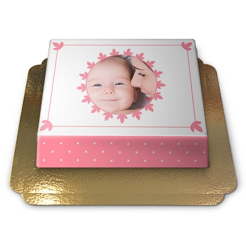 Pastel Pink Photo Cake (Small)