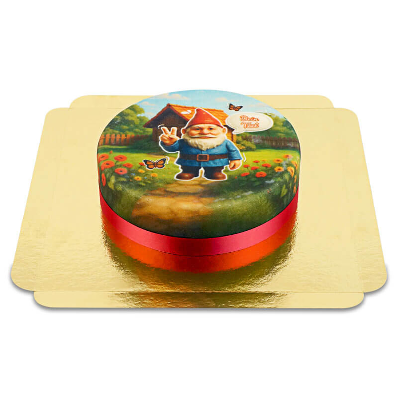 Peace garden gnome cake (Small (18 cm(6 pieces)))