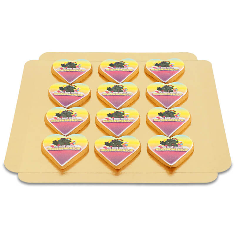 Chubby Unicorn Heart Person Cookies (12 pieces)