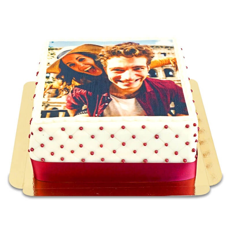 Square photo cake deluxe
