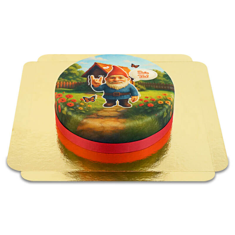Rock 'n' Roll Gartenzwerg Torte (Small (18 cm(6 pieces)))