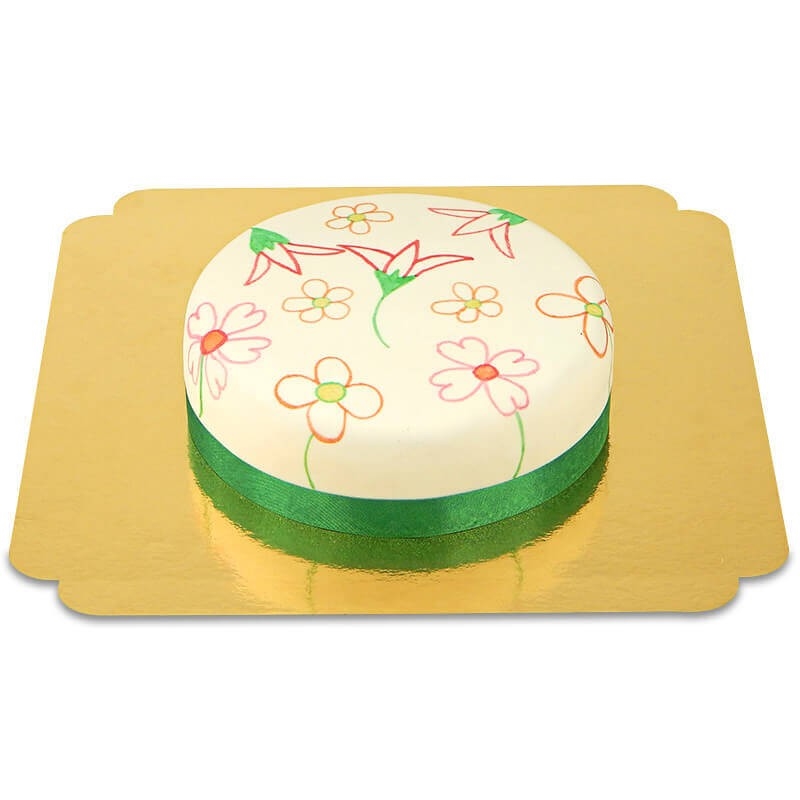 Cake with cake pens (Small (18 cm(6-8 pieces)))