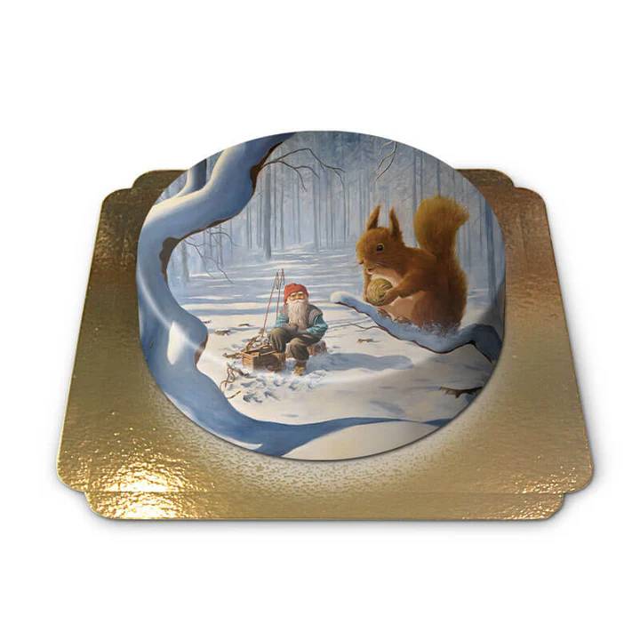 The farm elf and the squirrel - Jan Bergerlind (Small (18 cm(8 pieces)))