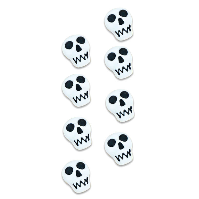 Sugar decoration, skull (8 pcs)
