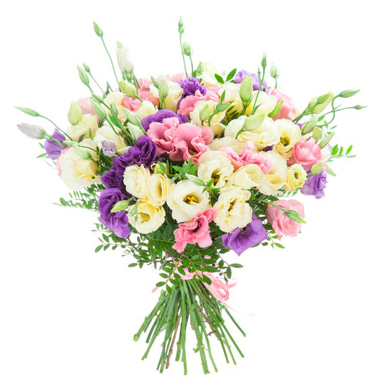 Bouquet of mixed lysianthus