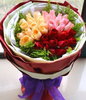 Red, Yellow and White Roses (Bundle)