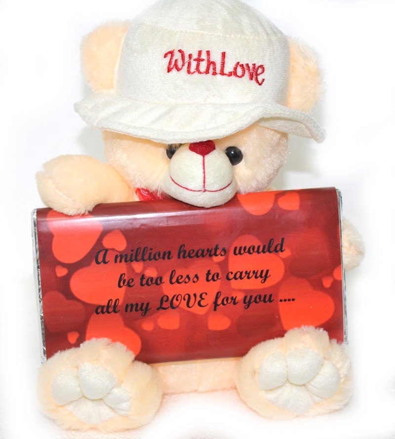 10 Inch Teddy with "Love" Bar